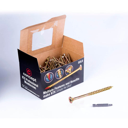 KTX Gold Premium Professional Woodscrew - 5 x 70mm