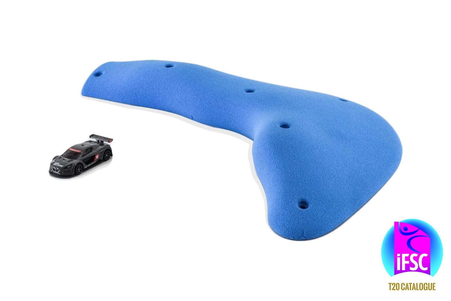 Smooth Tufa - End - Flat Directional Hueco Crimps Medium (LOBSTER CLAW) KXST017